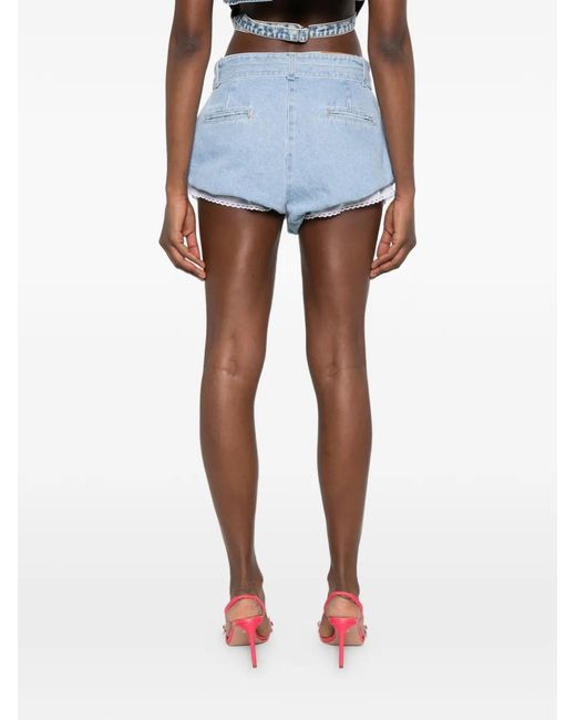 Magda Butrym Blue Belted Shorts