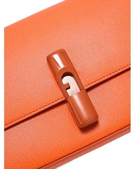 Furla Orange Iride Clasp-Fastening Bag