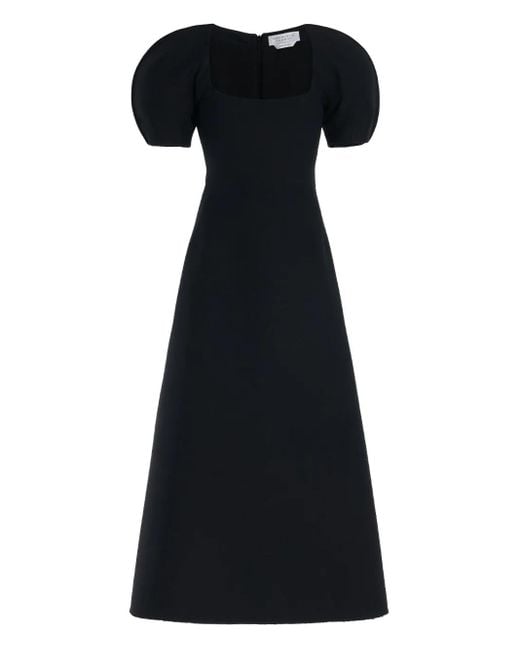 Gabriela Hearst Niahm パフスリーブ スクエアネック ドレス Black