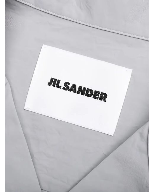 Jil Sander White Embroidered Floral Shirt for men