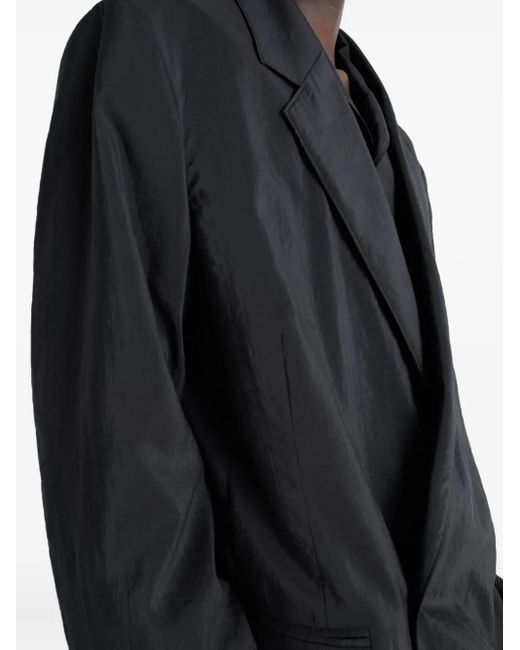 Lemaire Black Single-Breasted Blazer for men