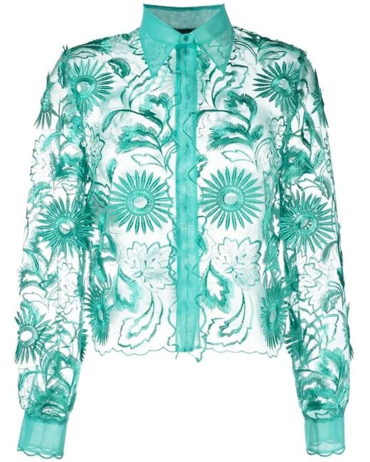 Alberta Ferretti Green Top