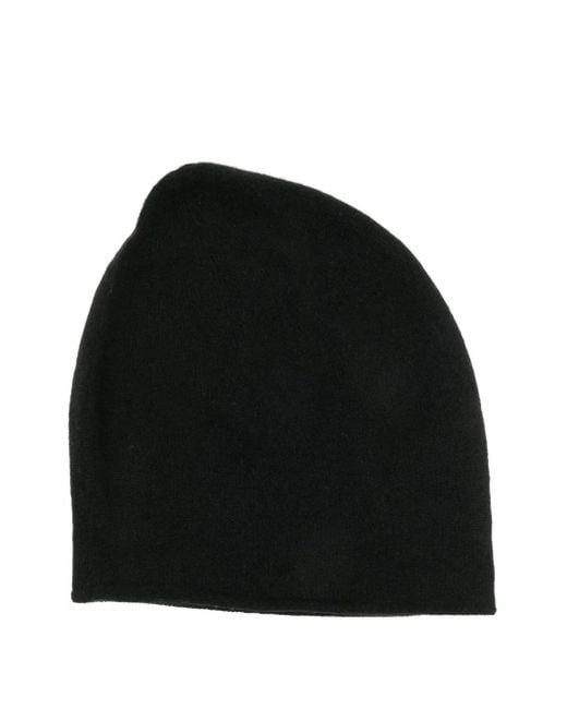 DEVOA Black Cashmere Beanie for men