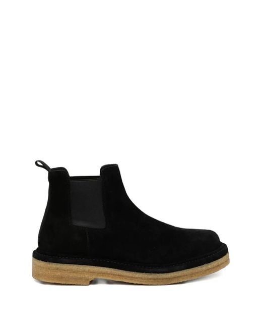 James Perse Black Suede Chelsea Boots for men
