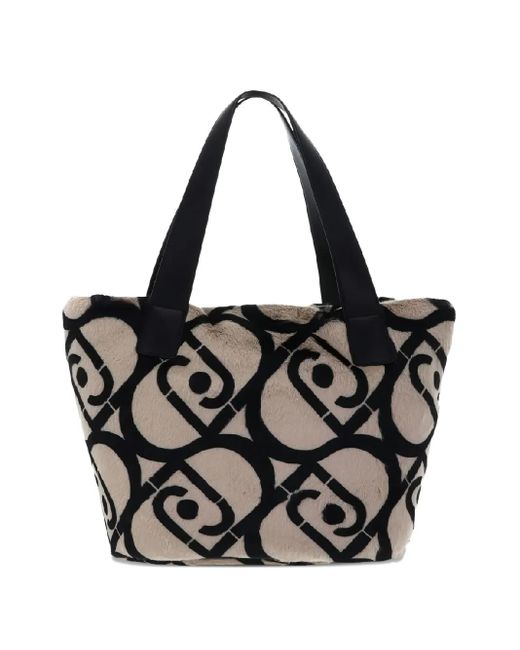 Liu Jo Black Logo-Print Shoulder Bag