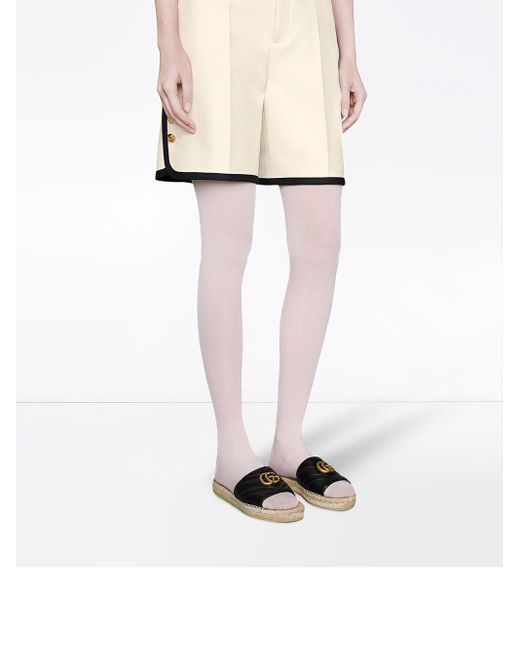 Gucci Leer Leren Espadrilles in het Zwart - Lyst