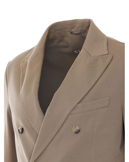 Circolo 1901 Natural Double-Breasted Button Blazer for men