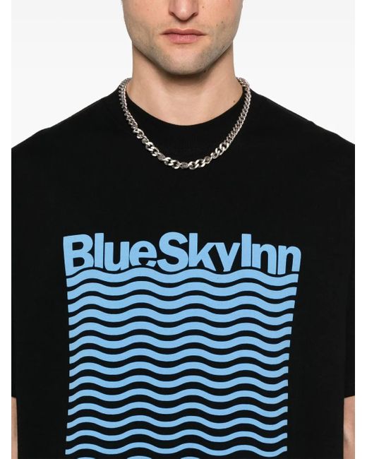 メンズ BLUE SKY INN Waves Tシャツ Black