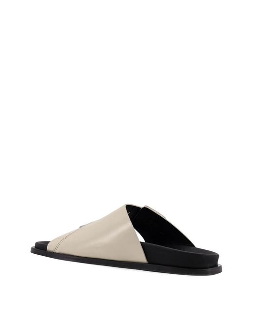 Alohas White Adjustable Strap Leather Sandals