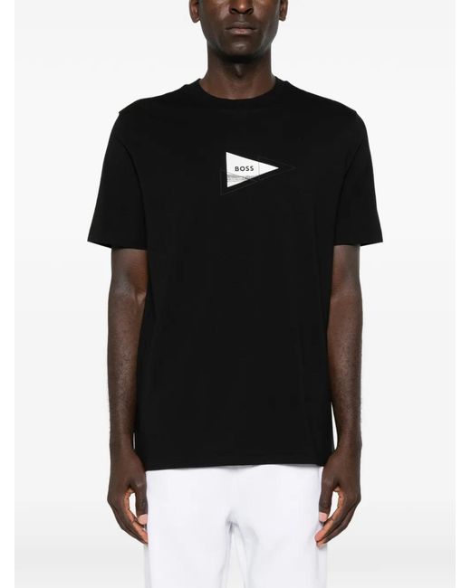 Boss Black Logo-Print T-Shirt for men
