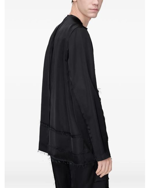 Maison Margiela Black Frayed-Edges Jacket for men