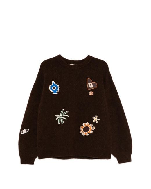 ALÉMAIS Black Maroc-Embroidered Sweater