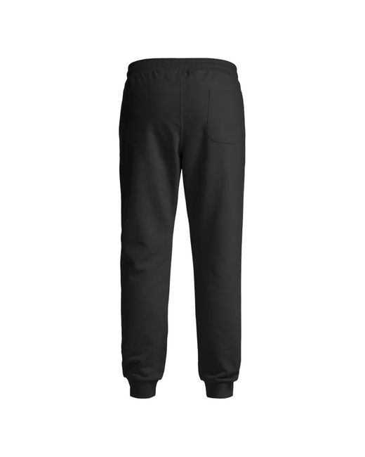 Parajumpers Black Logo-Patch Track Pants for men