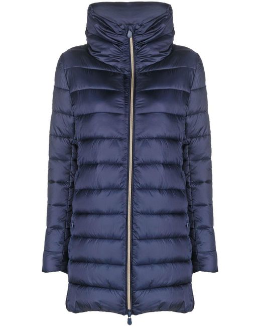 Save The Duck Lydia Padded Coat in Blue | Lyst