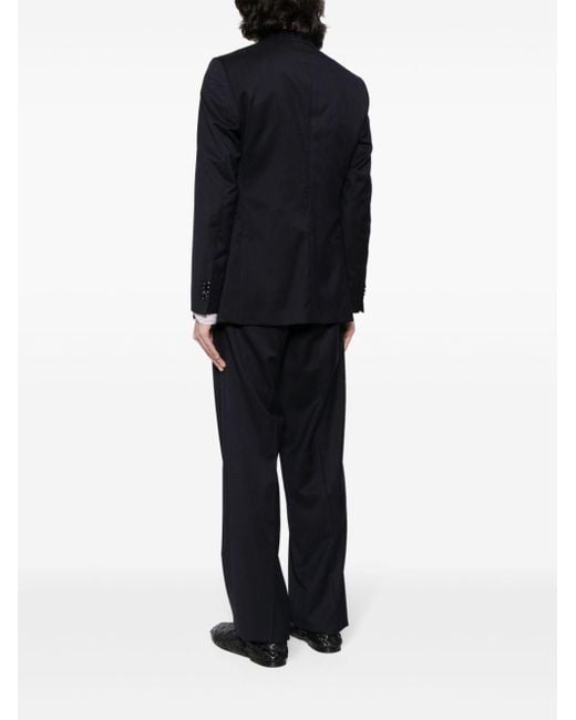 Giorgio Armani Doppelreihiger Anzug mit steigendem Revers in Black für Herren