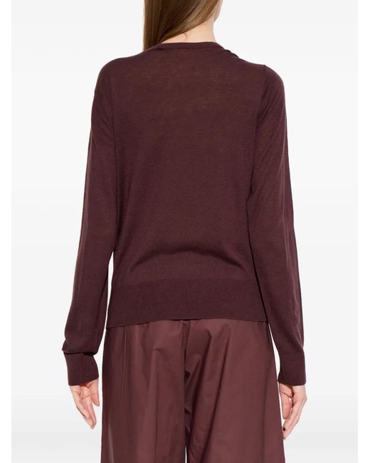 By Malene Birger Purple Gwen Square-Neck Sweater