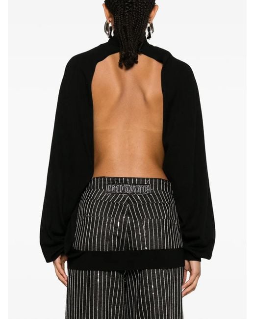 Pull avec pendentif logo Moschino en coloris Black