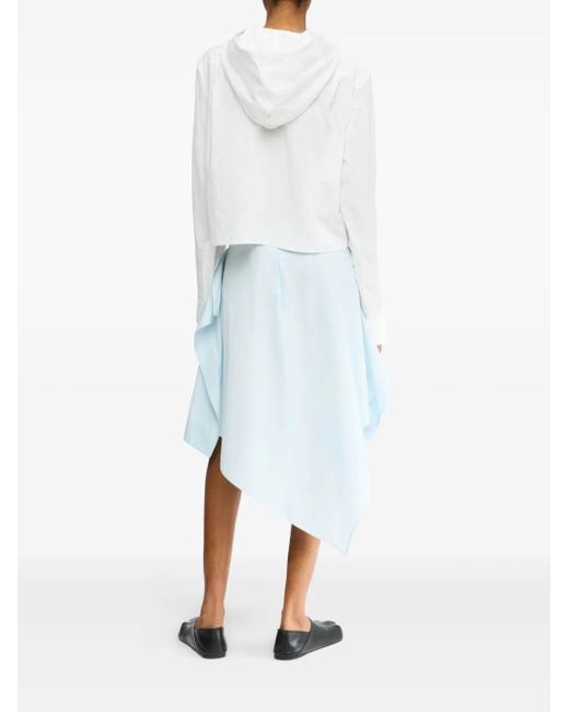 J.W. Anderson Blue Ruffled Asymmetric Skirt