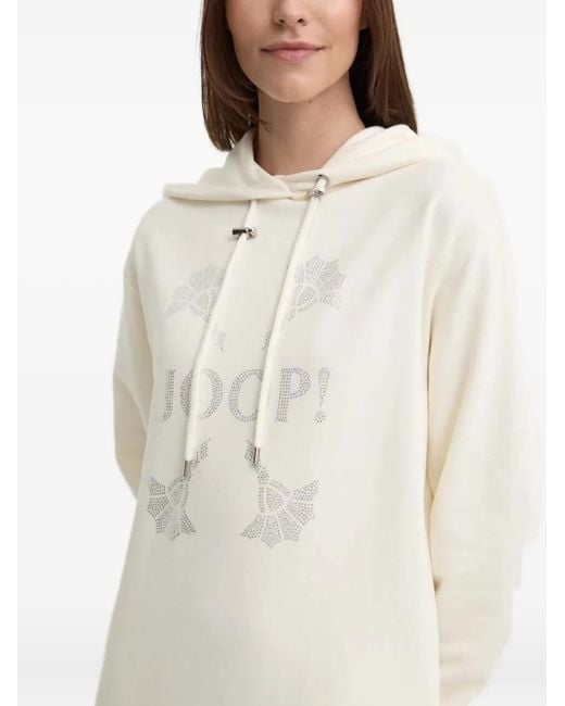 Joop! Natural Crystal-Embellished Hooded Dress
