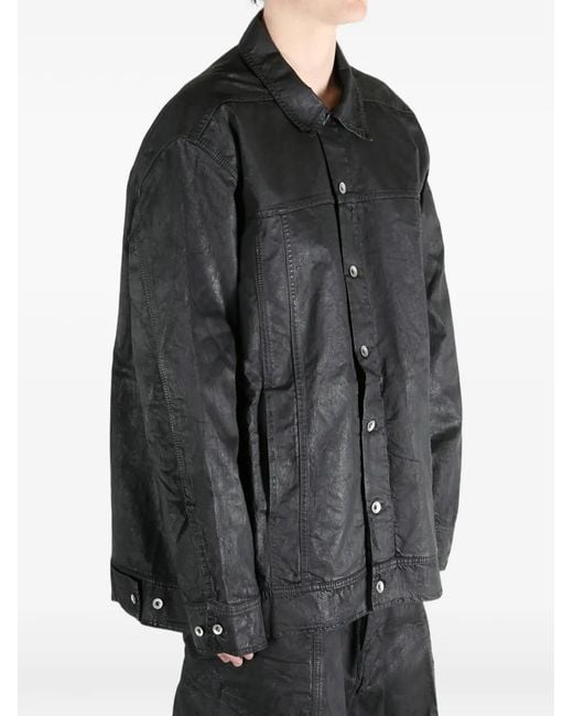 Rick Owens Black Button-Up Jacket for men
