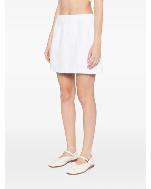 Posse White A-Line Cotton Skirt