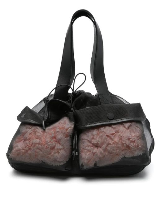 Simone Rocha Black Mesh Tote Bag