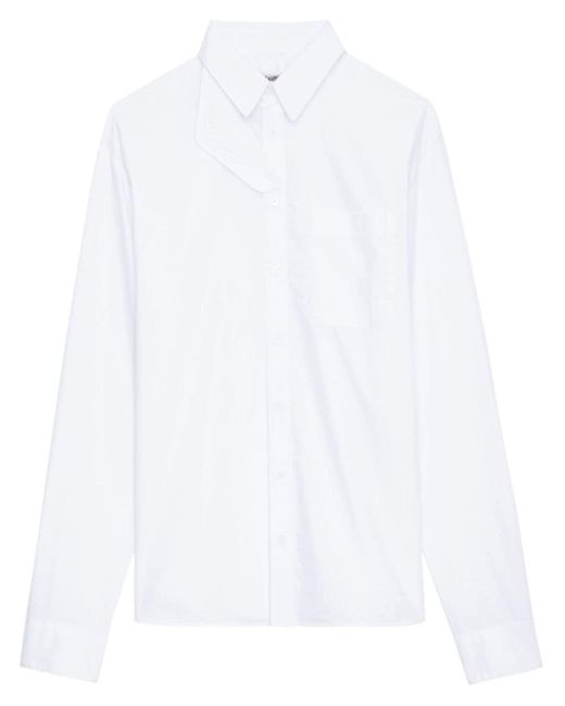 Zadig & Voltaire White Tyrone Pop Hemd aus Bio-Baumwolle
