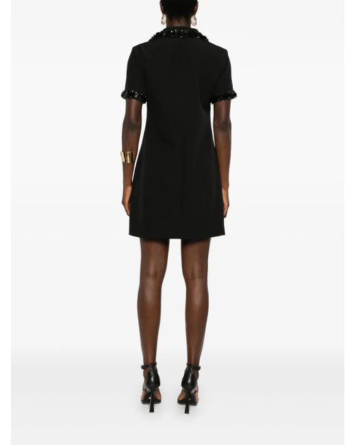 P.A.R.O.S.H. Black Besticktes Minikleid