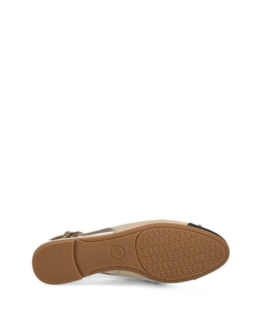 MICHAEL Michael Kors White Bow-Detail Slingback Ballet Flats