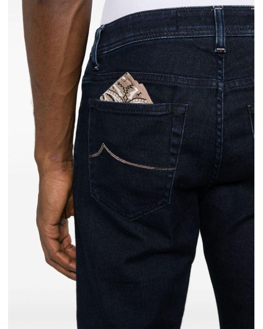 Jacob Cohen Blue Mid-rise Slim-fit Jeans for men