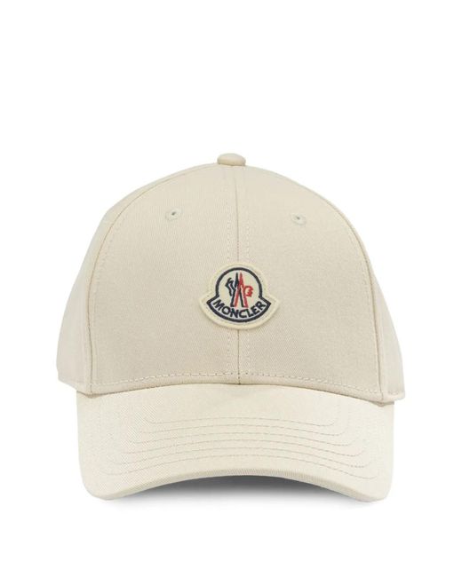 Gorra con parche del logo Moncler de color Natural