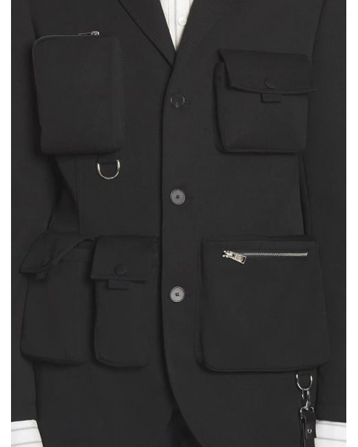 Lanvin Black Single-Breasted Blazer for men