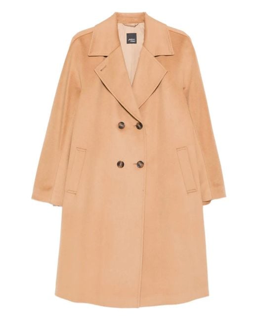 Marina Rinaldi Natural Buttoned Wool Coat