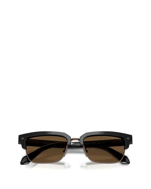 Giorgio Armani Black Logo-Detail Sunglasses for men