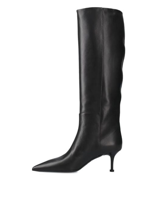 Premiata Black 65Mm Pointed-Toe Heel Boots
