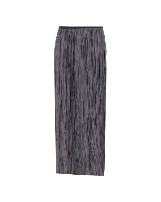 Roberto Collina Gray Pleated Skirt