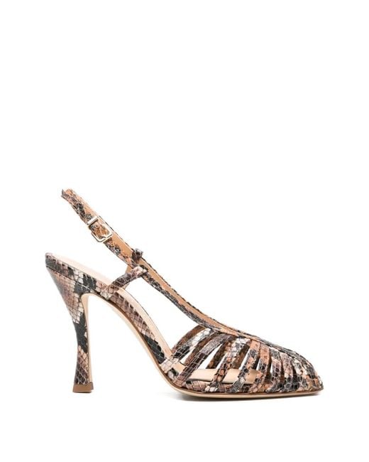 Chantal White High-Heel Sandals