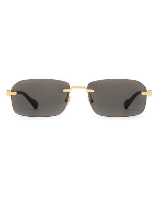 Gucci スクエアフレーム サングラス Metallic