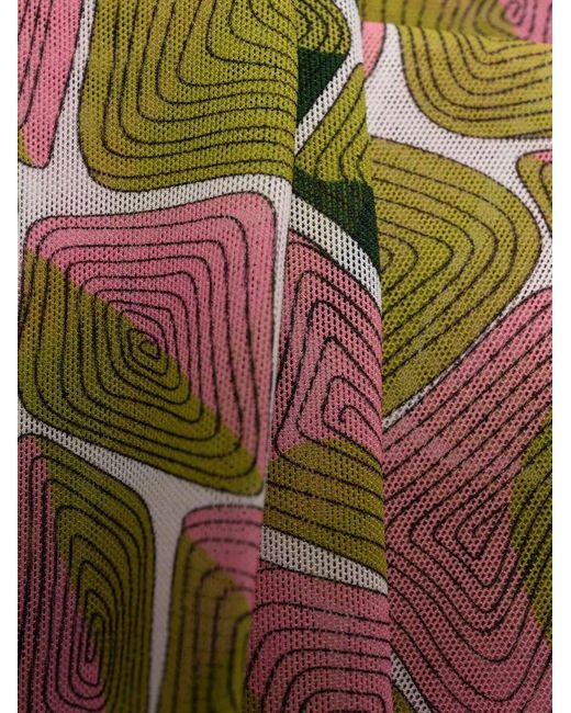 Emilio Pucci Gray Mosaic-Print Tights