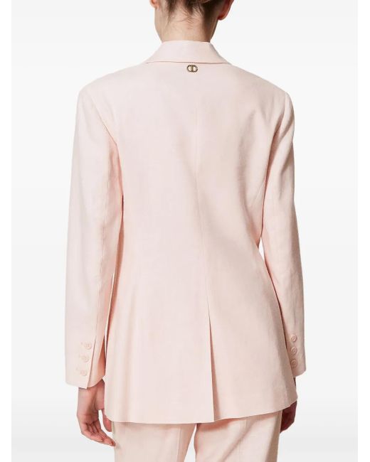Twinset Pink Embroidered Blazer