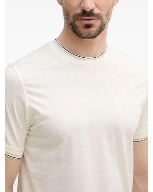 Karl Lagerfeld White Logo-Embroidered T-Shirt for men