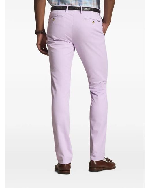 Polo Ralph Lauren Purple Belt-Loop Pocket Trousers for men