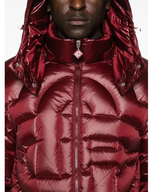 Casablanca Red Quilted Puffer Jacket for men