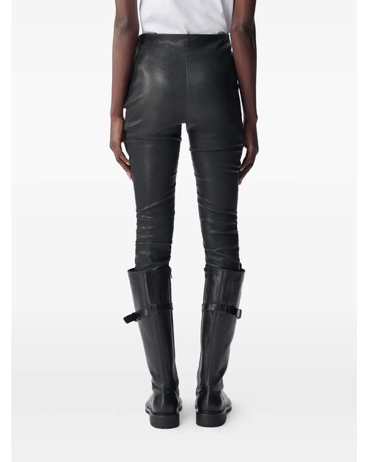 Ann Demeulemeester Black Florence Leather Leggings