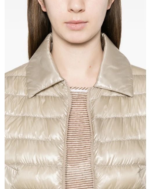 Herno Natural Polo-Collar Padded Jacket