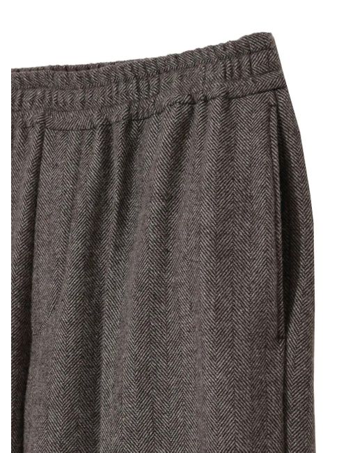 Undercover Up2E1507 Broek Met Elastische Taille En Visgraatpatroon in het Gray