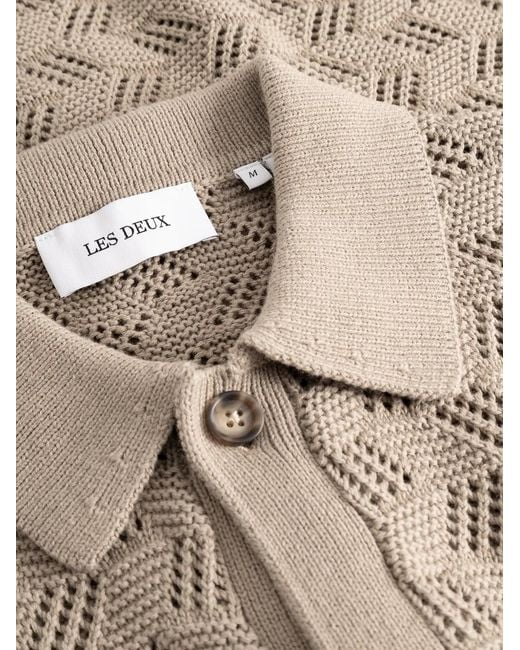 Les Deux Natural Openwork Shirt for men