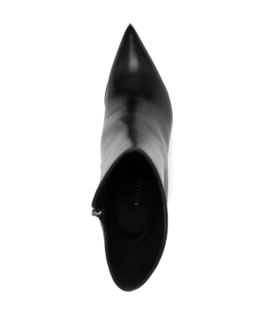 Le Silla Black 110Mm Eva Leather Ankle Boots