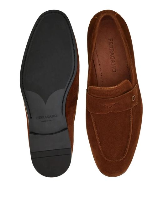 Ferragamo Penny-Loafer mit Gancini-Detail in Brown für Herren