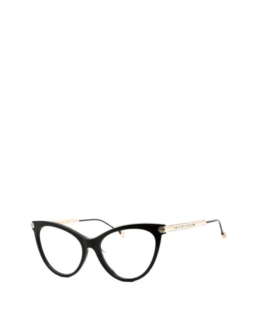 Philipp Plein Black Cat-Eye Frame Glasses